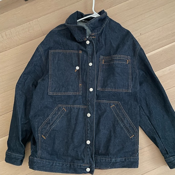 Zara Jackets & Coats Zara Denim Jacket Dark Wash Poshmark